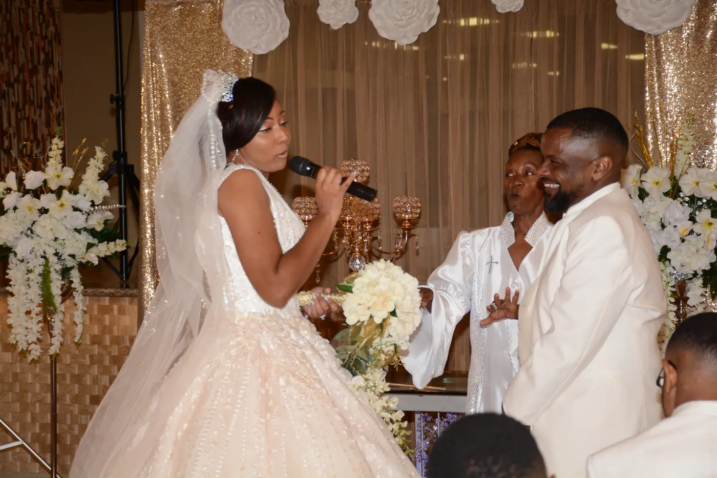 Wedding reception moment